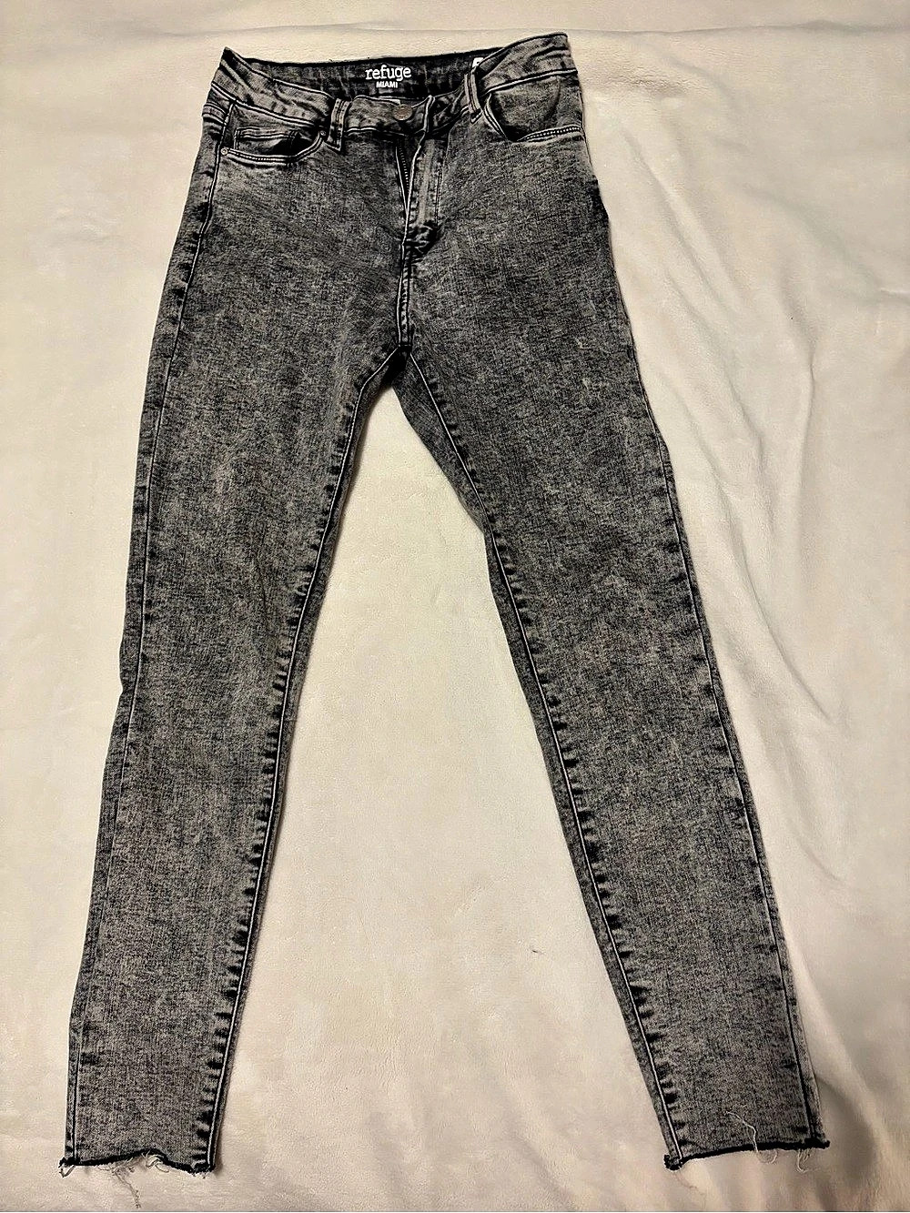 Urban Planet Refuge Miami High Rise Super Skinny Gray Jeans Waist 5